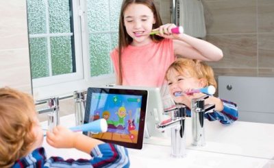 This Smart electric toothbrush encourages kids to brush their teeth via interactive gaming
