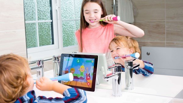 This Smart electric toothbrush encourages kids to brush their teeth via interactive gaming