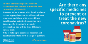 Specific Medicines Coronavirus Myth Busters