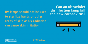 Ultraviolet Disinfection Lamp Coronavirus Mythbusters